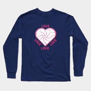 Connecting the Dots of the Heart - Love Love Love Love Dots Long Sleeve T-Shirt